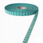 Woven ribbon - Chevron emerald