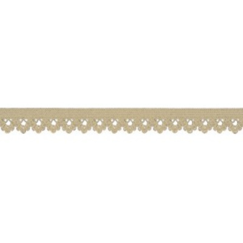 tissu de dentelle élastique fleurs gris pierre (qt)