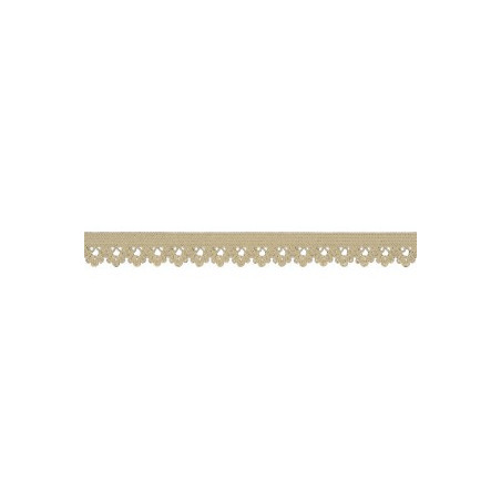 Dentelle élastique fleurs gris pierre (qt)