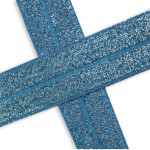 Elastic edging tape turquoise glitter (qt)