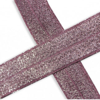 Elastic edging tape old pink glitter (qt)