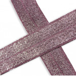 Elastic edging tape old pink glitter (qt)