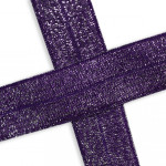 Elastic edging tape purple glitter (qt)