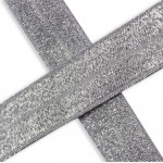 Elastic edging tape silver glitter (qt)