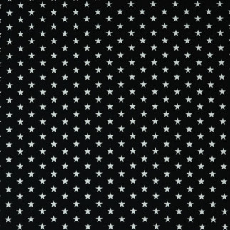 Popeline de coton - étoiles noires