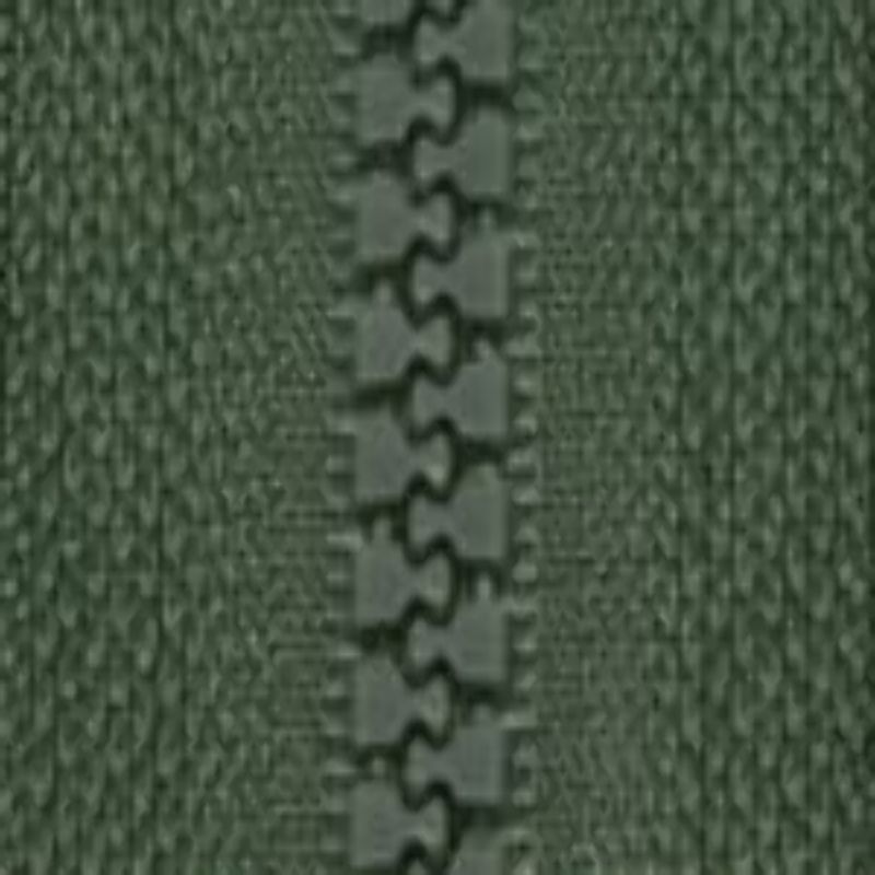 Jacket zipper - dark green (D190)