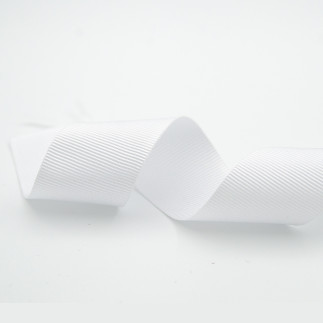 Ripsband - 25mm, white 401