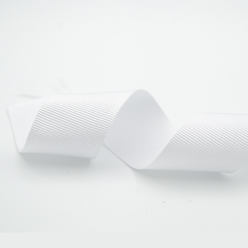 Ripsband - 25 mm, blanc 401