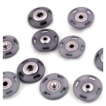 Metal snap fastener for sewing 21mm grey