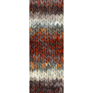 Lana Grossa - lala Berlin Rayé blanc/gris/rouge/orange (01)