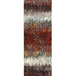Lana Grossa - lala Berlin Stripy blanc/grau/rost/orange (01)