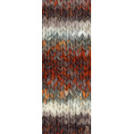 Lana Grossa - lala Berlin Stripy weiss/grau/rost/orange (01)