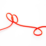 Lace cord braided - 3mm - red (st08)