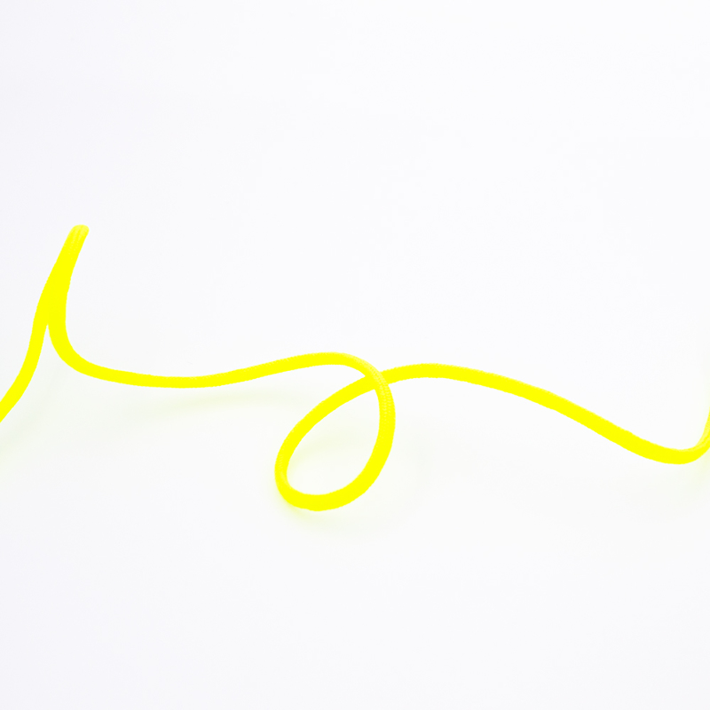 Cordon tressé - 3 mm - jaune fluo (st101)
