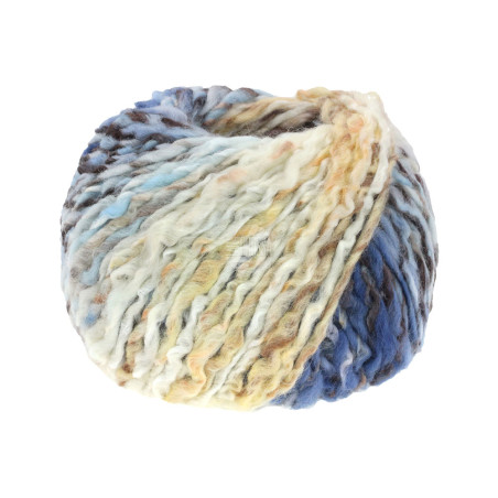 Lana Grossa - lala Berlin Rayé bleu clair / beige (02)