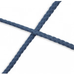 Cordon coton tissé 6 mm bleu denim (qt)