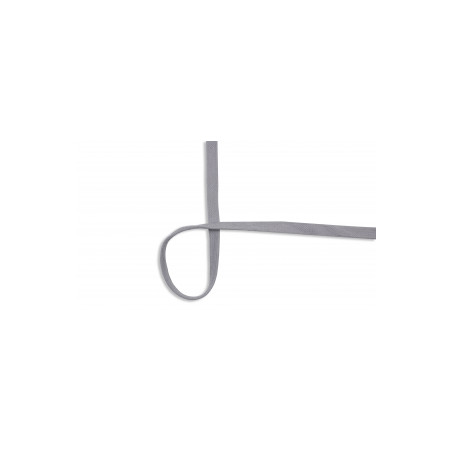 Cordon plat en coton 15 mm gris argenté (qt)