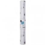 tissu enduite PVC - Coupon Dots argent sur blanc, 25 x 70 cm