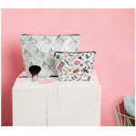 tissu enduite PVC - Coupon Dots argent sur blanc, 25 x 70 cm