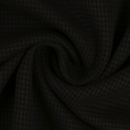 Waffle jersey Clarissa black (299)
