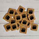 Snap Pap Label - Paw brown