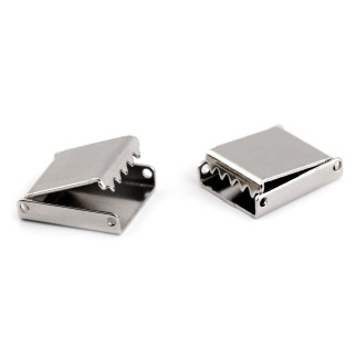Cord end for flat cord - metal 10mm silver