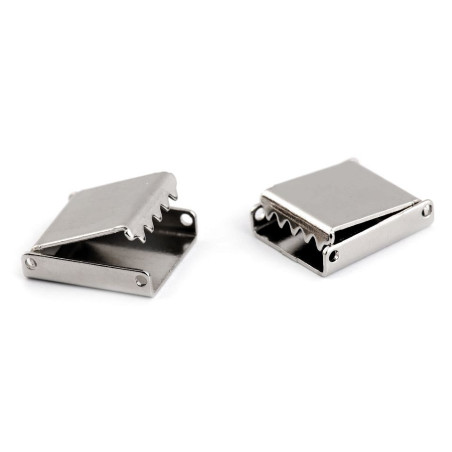 Cord end for flat cord - metal 10mm silver