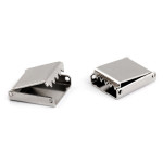 Cord end for flat cord - metal 10mm silver