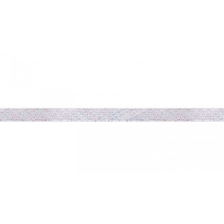 Cordon plat Lurex - 8 mm blanc / irisé