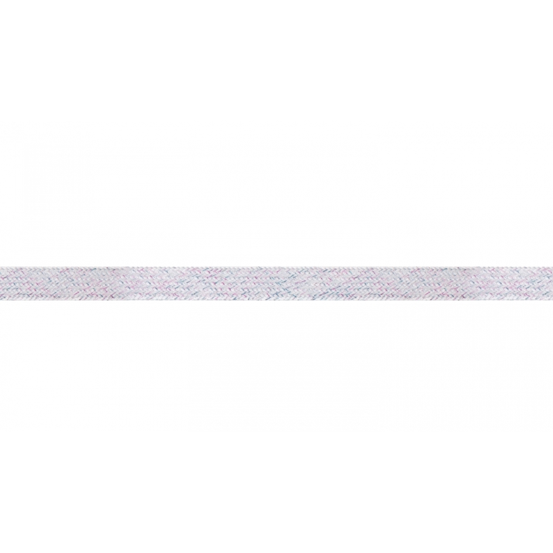 Flat cord Lurex - 8mm white / iridescent Flat cord Lurex - 8mm white / iridescent