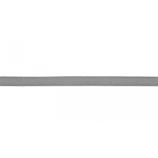 Flat cord Lurex - 8mm grey / silver
