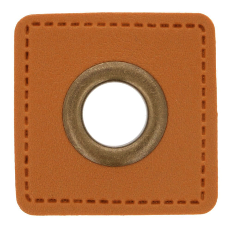 Patchs à œillets - marron clair 11 mm bronze