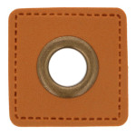 Eyelet patches hellbrown 11mm bronze