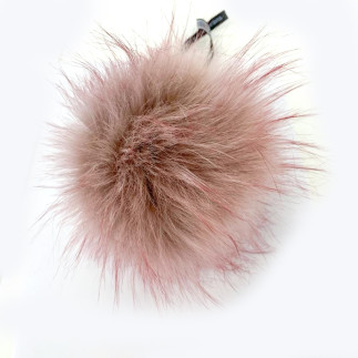 Faux fur pompom - Raccoon quartz rose