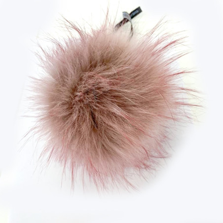 Faux fur pompom - Raccoon quartz rose