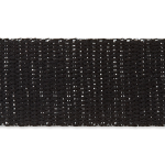 Glitzertaschengurtband 30mm - schwarz