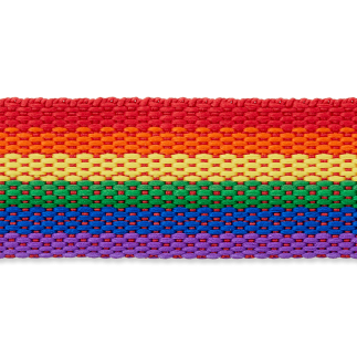 Gurtband 25mm - Regenbogen