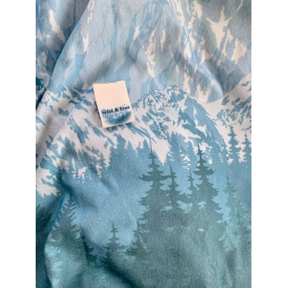 Woven Label - Mountain Life weiss