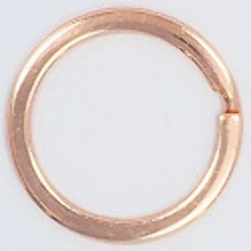 Porte-clés rond en or rose