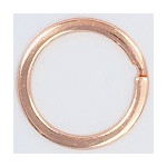 Round rose gold key ring