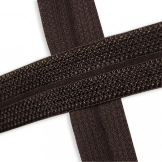 Elastic edging tape jacquard brown (qt)