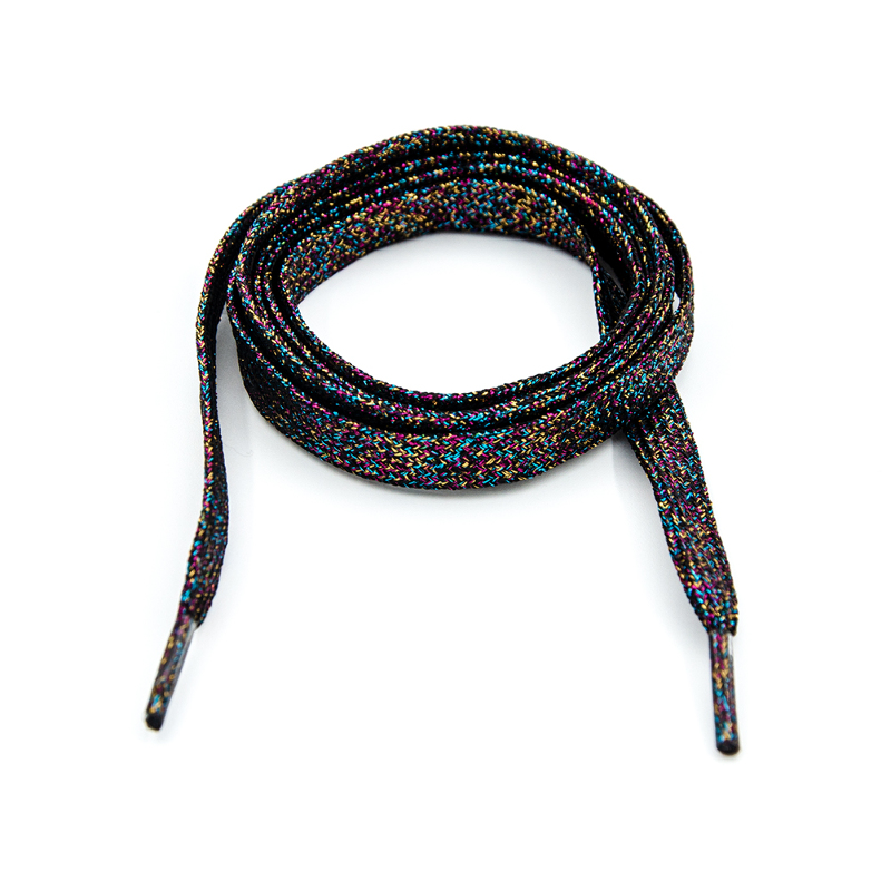 Ready-made cord 10mm - metallic black iridescent 120cm
