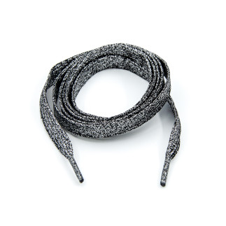 Cordon prêt à l'emploi 10 mm - noir métallisé / argent 120 cm