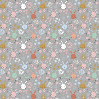 Coton - Lapin doux gris clair