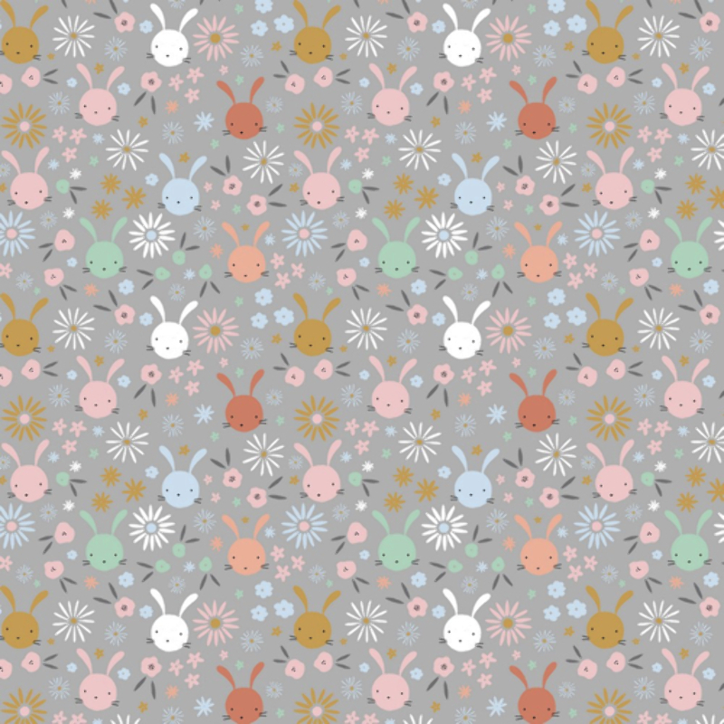 Cotton - Sweet bunny bunny light gray