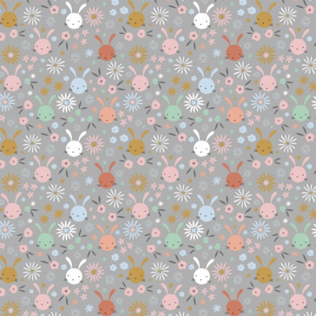 Coton - Lapin doux gris clair