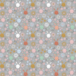 Woven Cotton - Sweet bunny light grey