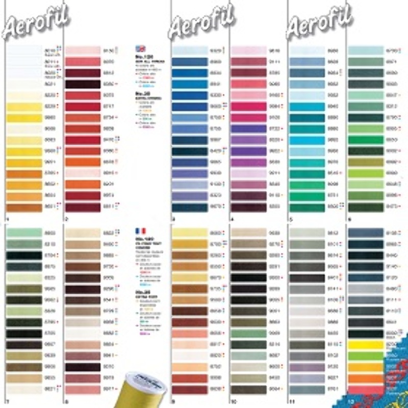 Aerofil color chart