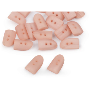 Design button - powder pink 11 x 18mm