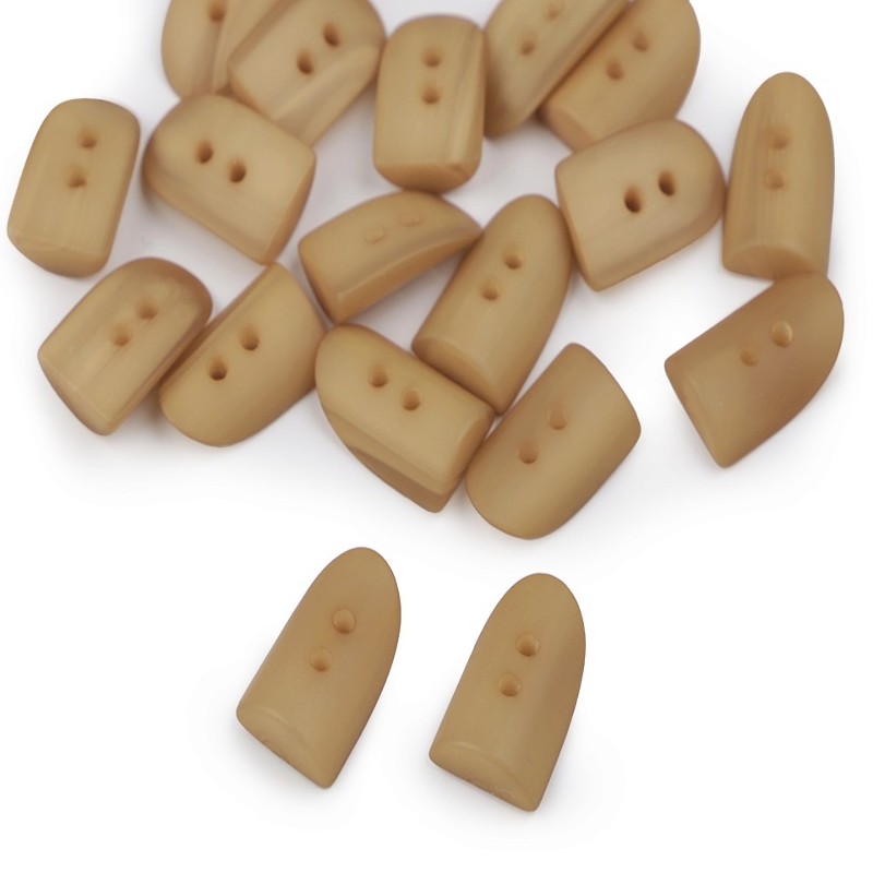 Bouton design - beige 11 x 18 mm